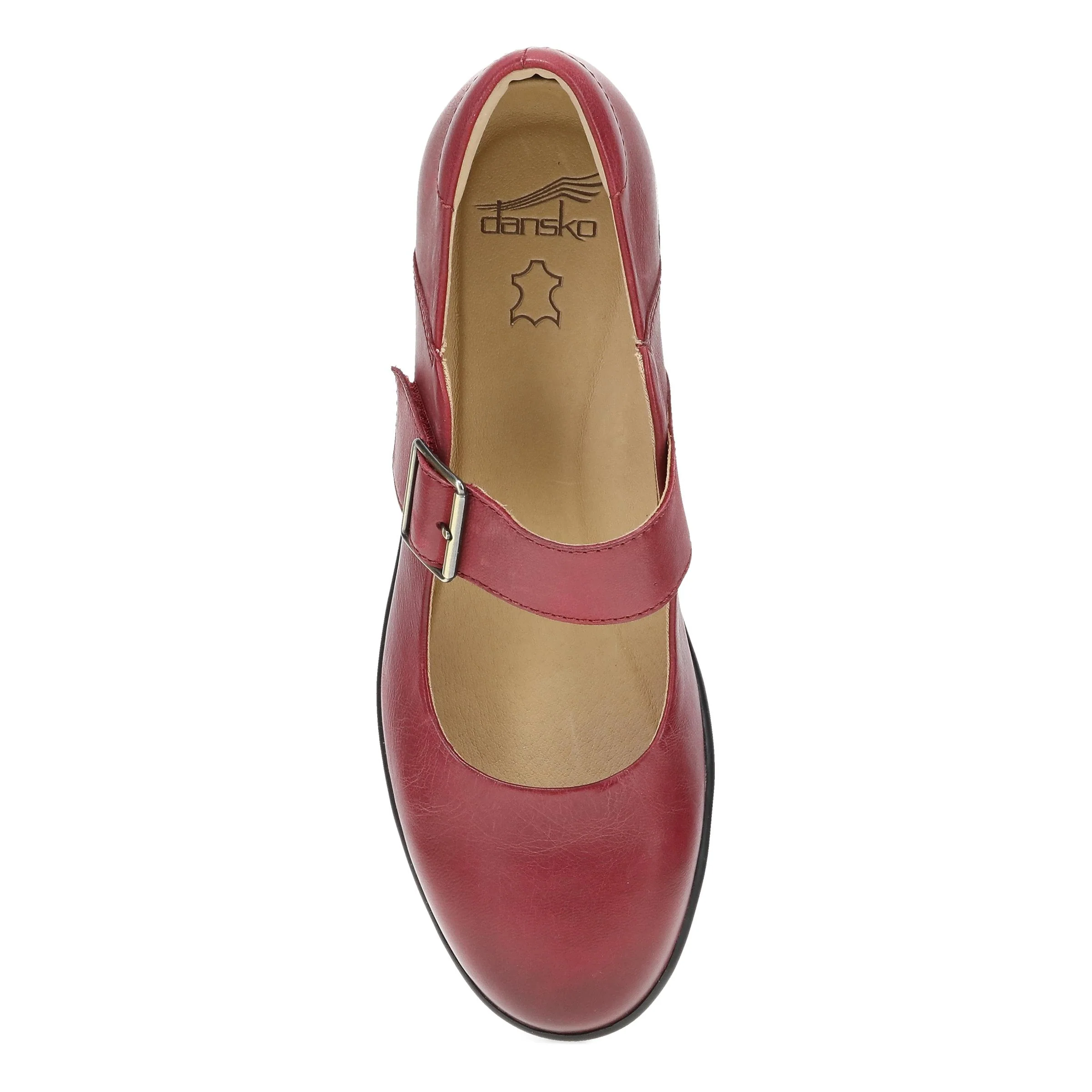 Collette Wide Red Burnished Nubuck - Image 5
